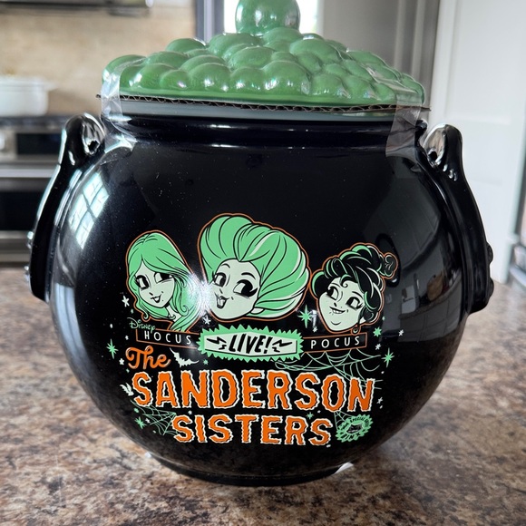 Disney Hocus Pocus Black Cauldron with Green Lid - Picture 1 of 6
